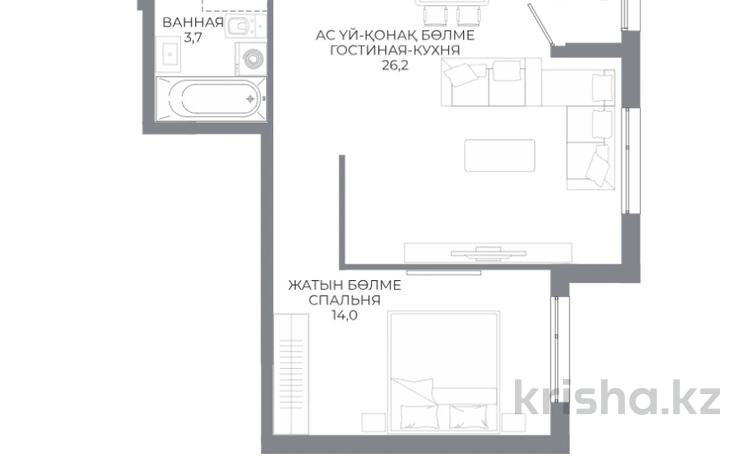 2-комнатная квартира · 54.4 м² · 2/9 этаж, Ахмет Байтурсынулы 10/3 — БЕЗ КОМИССИИ / РАССРОЧКА / ИПОТЕКА / ЕСТЬ ВЫБОР ЗВОНИТЕ за ~ 28.3 млн ₸ в Астане, Сарайшык р-н — фото 2
