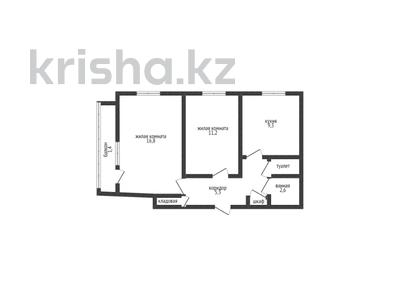 2-комнатная квартира, 52.1 м², 8/9 этаж, абая 26к1 за 16.8 млн 〒 в Костанае
