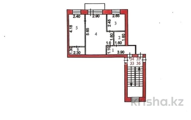 2-комнатная квартира · 44.9 м² · 3/3 этаж, войнов интернационалистов 22а — Парк центральный за 20 млн ₸ в Караганде, Казыбек би р-н — фото 2