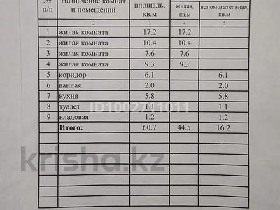 4-комнатная квартира · 60.7 м² · 3/5 этаж, Мусы Жалиля 19 за 20 млн 〒 в Жезказгане