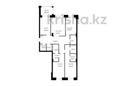 4-комнатная квартира · 140.9 м², мкр Михайловка , Аманжолова 100 за ~ 91.6 млн ₸ в Караганде, Казыбек би р-н