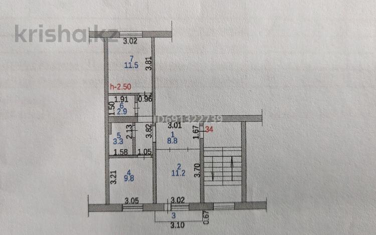 2-комнатная квартира, 47.3 м², 2/5 этаж, Юность 27 за 15.5 млн 〒 в Семее — фото 17