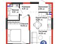 2-бөлмелі пәтер · 44.75 м² · 2/6 қабат, Бауыржана Момышулы 11/14а — Момышулы Монте би, бағасы: 34.5 млн ₸ в Алматы, Алатауский р-н — фото 2