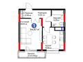 1-бөлмелі пәтер · 34.87 м², ул. Букетова, в сторону мкрн. Кунгей и объездной трассы, бағасы: ~ 19.9 млн ₸ в Караганде — фото 3