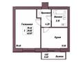 1-комнатная квартира, 40.87 м², мкрн Нуртас за ~ 14.3 млн 〒 в Шымкенте — фото 2