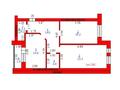 2-бөлмелі пәтер · 80.3 м² · 3/6 қабат, мкр. Алтын орда, Молдагулова 74 — Алаш, бағасы: ~ 29.7 млн ₸ в Актобе