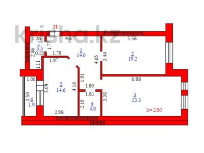 2-бөлмелі пәтер · 80.3 м² · 3/6 қабат, мкр. Алтын орда, Молдагулова 74 — Алаш, бағасы: ~ 29.7 млн ₸ в Актобе
