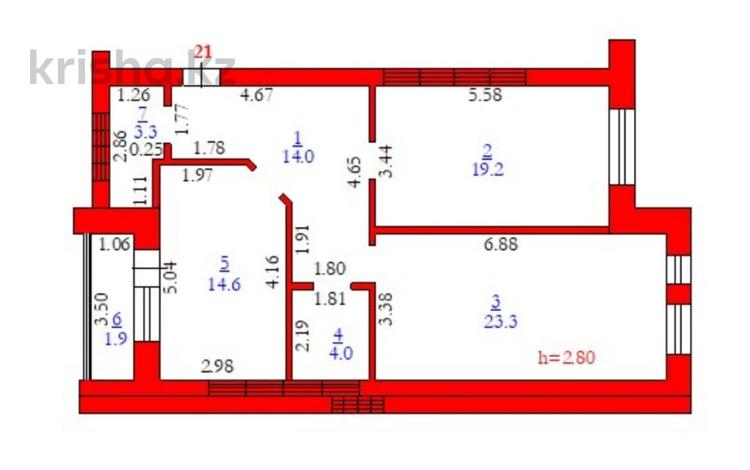 2-бөлмелі пәтер · 80.3 м² · 3/6 қабат, мкр. Алтын орда, Молдагулова 74 — Алаш, бағасы: ~ 29.7 млн ₸ в Актобе — фото 17