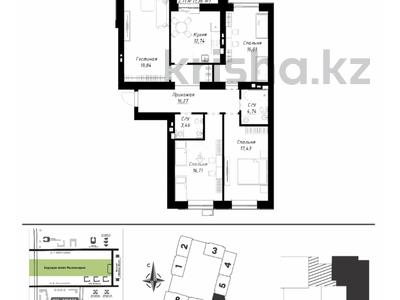 4-комнатная квартира · 106.28 м² · 2/9 этаж, Шамши Калдаякова за ~ 62.6 млн ₸ в Астане