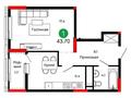 1-бөлмелі пәтер · 43.7 м², Сыганак 26/2, бағасы: ~ 23.9 млн ₸ в Астане, Нура р-н — фото 3