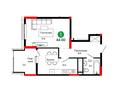 1-комнатная квартира · 44.6 м², Сыганак 26/2 за ~ 33.2 млн ₸ в Астане, Нура р-н — фото 3