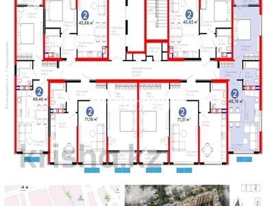 2-комнатная квартира · 48.76 м² · 9/12 этаж, мкр Акжар, Белжайлау 47а за 36 млн ₸ в Алматы, Наурызбайский р-н