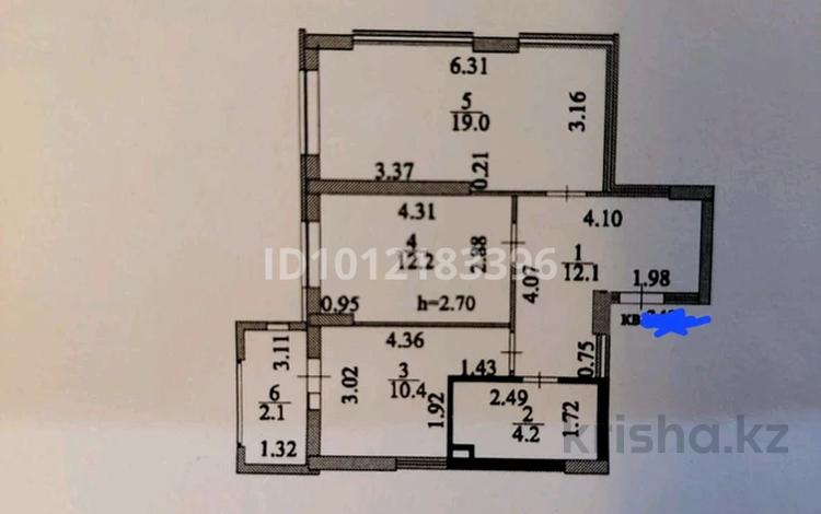 2-бөлмелі пәтер · 60 м² · 14/25 қабат, Косшыгулы 4, бағасы: 25.8 млн ₸ в Астане, Сарыарка р-н — фото 13