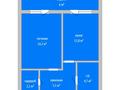 1-комнатная квартира · 43.7 м² · 3/9 этаж, 70-й квартал 48 за 24.5 млн ₸ в Костанае — фото 3