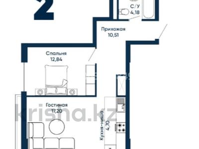 Продажа квартир в Астане: 2-комнатная квартира · 50.2 м² · 8/15 этаж, Туран 71 за 27.7 млн 〒 2-комнатная квартира · 50.2 м² · 8/15 этаж, Туран 71 за 27.7 млн 〒 в Астане, Нура р-н
