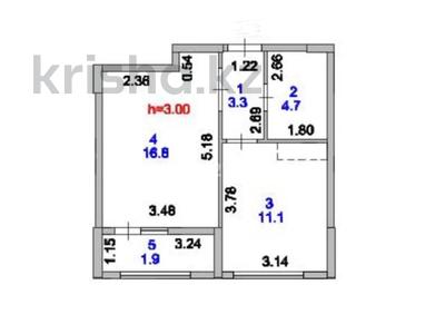 1-бөлмелі пәтер · 38 м² · 7/18 қабат, Е-36 2, 4, 5, 9, 11, бағасы: 24.9 млн ₸ в Астане