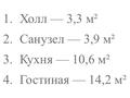 2-бөлмелі пәтер · 31.8 м² · 1/6 қабат, Ахметова 45а, бағасы: 15.5 млн ₸ в  — фото 4