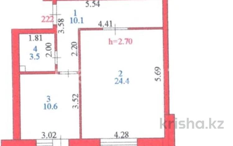 1-комнатная квартира, 50 м², 6/9 этаж, К. Мухамедханова 23 за 18.5 млн 〒 в Астане, Есильский р-н — фото 4