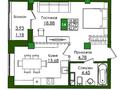 1-комнатная квартира · 45 м² · 7/9 этаж, Е за 26 млн ₸ в Астане — фото 6