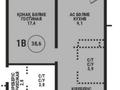 1-бөлмелі пәтер · 38.6 м² · 9/12 қабат, Райымбека 210/27, бағасы: 33 млн ₸ в Алматы, Алмалинский р-н