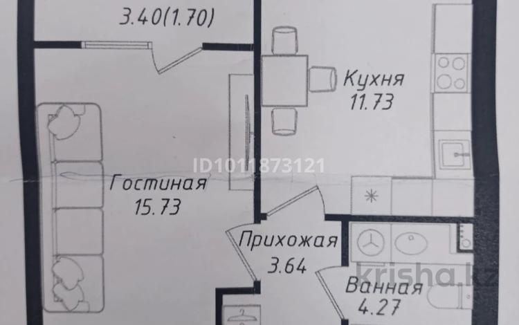 1-комнатная квартира · 37 м² · 2/12 этаж, Нажимединова за 22.1 млн ₸ в Астане, Сарайшык р-н — фото 2