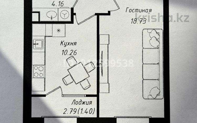 1-комнатная квартира · 41 м² · 5/12 этаж, Улица Е-429 12е — Мухамедханова/Айтматова за 23 млн ₸ в Астане, Нура р-н — фото 2