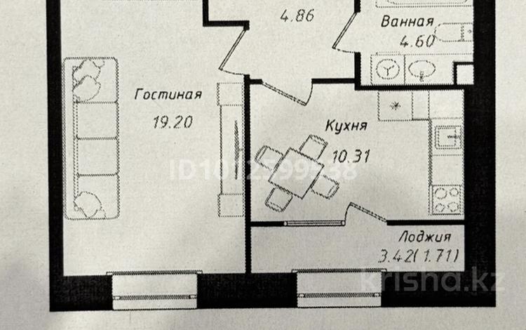 1-комнатная квартира · 41 м² · 5/12 этаж, Улица Е-429 12е — Мухамедханова/Айтматова за 22 млн ₸ в Астане, Нура р-н — фото 3