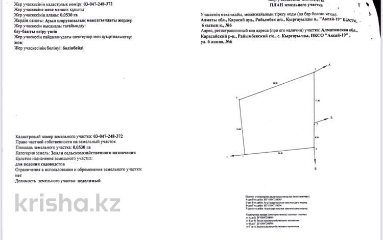 Дача · 1 комната · 20 м² · 6 сот., 6 6 за 13.5 млн 〒 в Кыргауылдах — фото 2