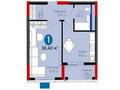 1-бөлмелі пәтер · 36.4 м² · 7/8 қабат, Е-15 5, бағасы: 25 млн ₸ в Астане, Нура р-н