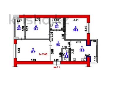 3-комнатная квартира · 68.4 м² · 4/5 этаж, Шашкина 40 за 66 млн ₸ в Алматы, Медеуский р-н