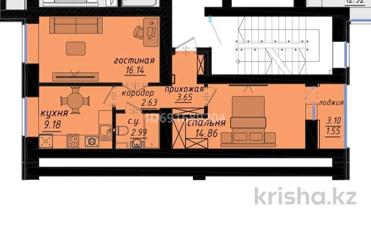 2-комнатная квартира, 50 м², 9/10 этаж, К. Сатпаева 24