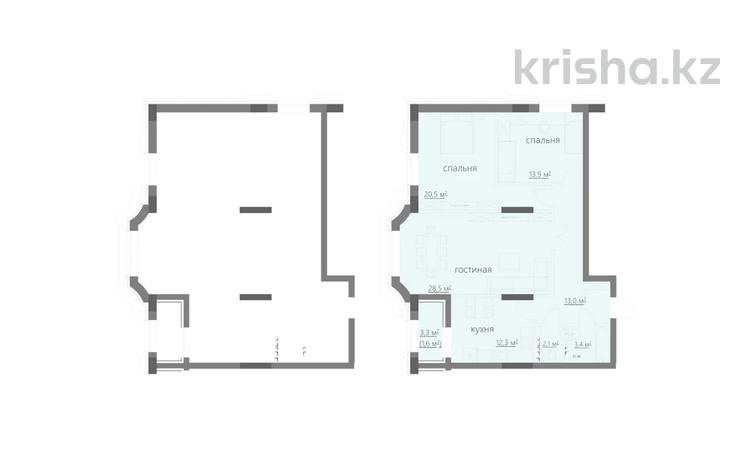 3-комнатная квартира · 99.6 м², мкр Новый Город, ​Улица Комиссарова 27 за ~ 66.7 млн ₸ в Караганде, Казыбек би р-н — фото 2