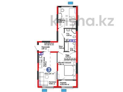 3-комнатная квартира · 125.22 м² · 1/3 этаж, Саина 1а/1 — СКИДКА 20% ЗА НАЛ/ БЕЗ КОМИССИИ за ~ 271.6 млн ₸ в Алматы, Бостандыкский р-н