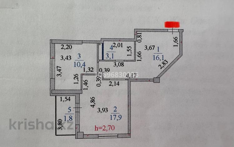 1-комнатная квартира, 50 м², 4/12 этаж, Шаймерден Косшыгулулы 25 — Косшыгулулы-Бейсекова