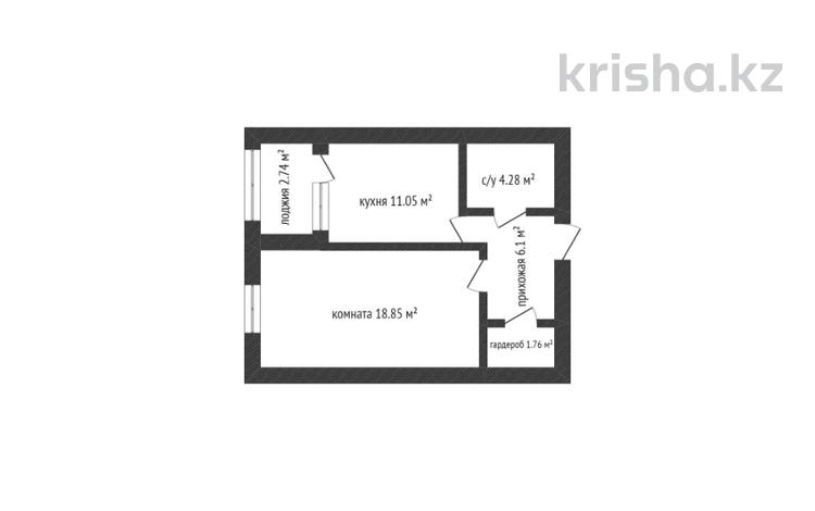 1-комнатная квартира, 43.5 м², 5/11 этаж, Победы 70 за ~ 17.8 млн 〒 в Костанае — фото 2