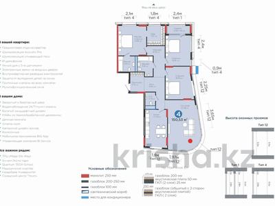 4-комнатная квартира · 150 м² · 3 этаж, Мангилик Ел 57 — Ключи :25.03.27г🪀🪀🪀 за 154.1 млн ₸ в Астане, Есильский р-н