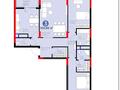 3-бөлмелі пәтер · 104 м² · 8/9 қабат, Кайым Мухамедханов 4н, бағасы: 92 млн ₸ в Астане, Нура р-н