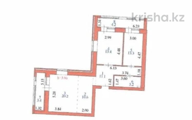 3-комнатная квартира, 81.4 м², 8/10 этаж, Кайыма Мухамедханова 20/2