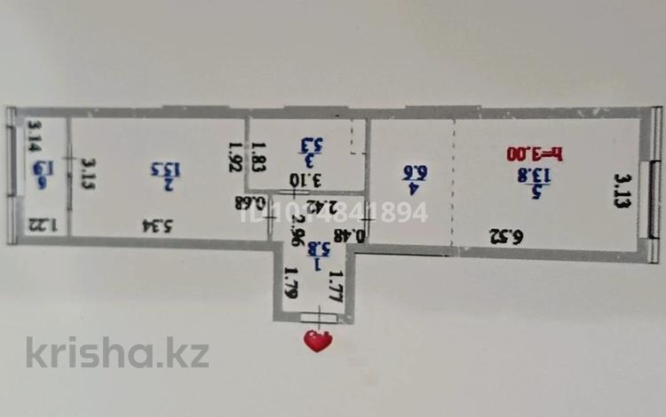 2-комнатная квартира · 50 м² · 3/17 этаж, Жошы хан 12 за 400 000 ₸ в Астане, Есильский р-н — фото 2