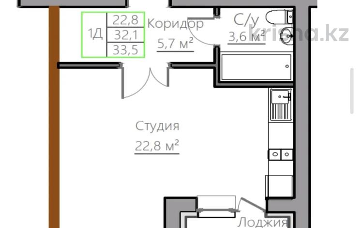 1-бөлмелі пәтер · 33.5 м², Киснеревых ., бағасы: ~ 12.7 млн ₸ в Бурабае — фото 2