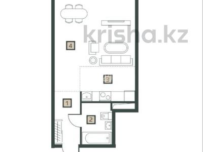 1-бөлмелі пәтер · 38.8 м² · 2/6 қабат, Ахметова 45а, бағасы: ~ 18.4 млн ₸ в 