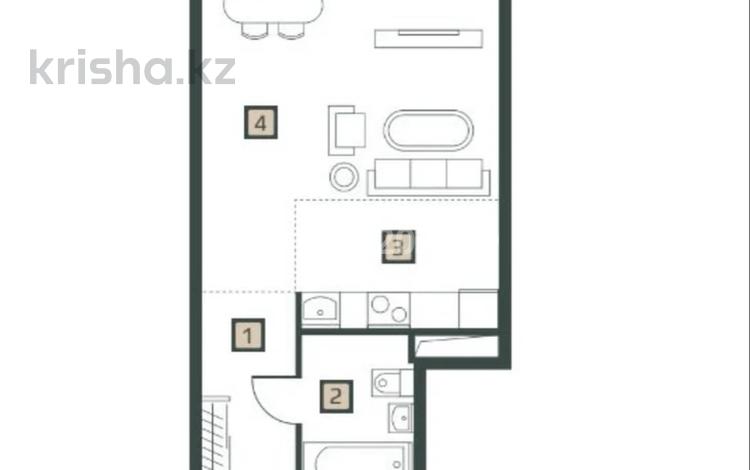 1-бөлмелі пәтер · 38.8 м² · 2/6 қабат, Ахметова 45а, бағасы: ~ 18.4 млн ₸ в  — фото 2