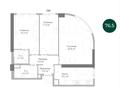 3-бөлмелі пәтер · 76.5 м² · 9/9 қабат, Габдуллина 14 — Блок D (ближе к ул. Сейфуллина), бағасы: 93.7 млн ₸ в Алматы, Бостандыкский р-н — фото 11