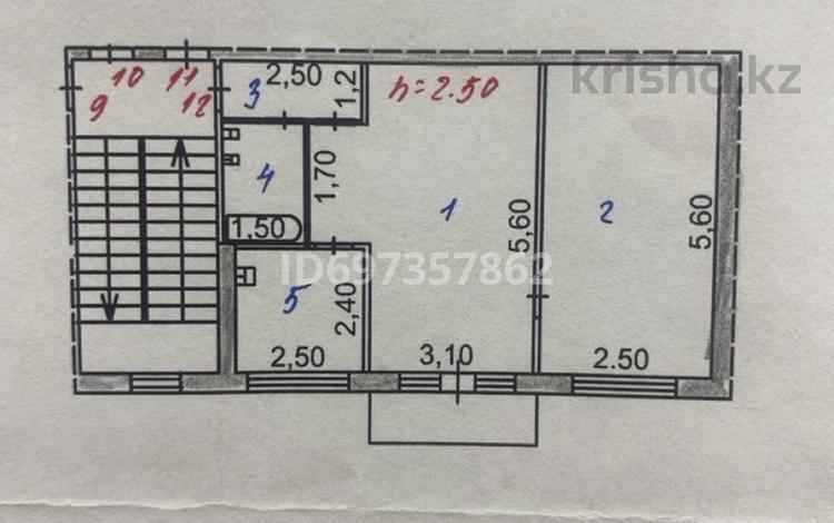 2-бөлмелі пәтер · 45 м² · 3/5 қабат, Гарышкерлер 24, бағасы: 11.9 млн ₸ в Жезказгане — фото 2