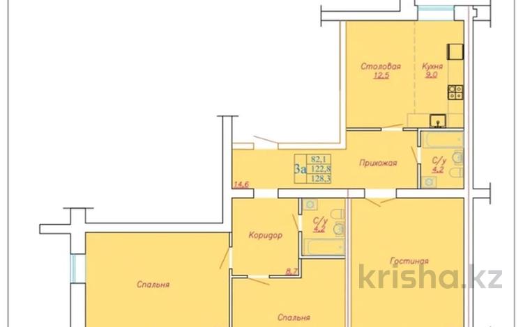 3-комнатная квартира · 128.8 м² · 2/9 этаж, Ауэзова 189Б — Губдуллина за 65 млн ₸ в Кокшетау — фото 45
