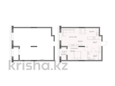 2-бөлмелі пәтер · 64.5 м², мкр Михайловка , ​Улица Аманжолова 47/1, бағасы: 38.7 млн ₸ в Караганде, Казыбек би р-н