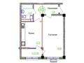 1-комнатная квартира · 47.1 м², мкр. 10 5 за ~ 21.2 млн 〒 в Конаеве — фото 3