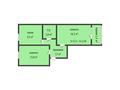 2-бөлмелі пәтер · 52.1 м² · 2/3 қабат, Микрорайон Северный 5/8, бағасы: 20.5 млн ₸ в  — фото 3
