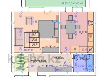 1-комнатная квартира, 49.2 м², 5/5 этаж, Мкр Северо-Западный за ~ 16.6 млн 〒 в Костанае