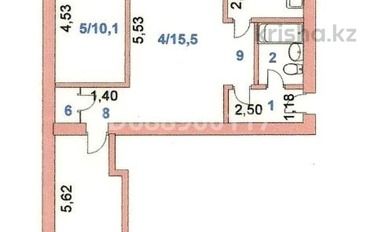 3-комнатная квартира, 52.6 м², 4/4 этаж, Абая 136 — Бисквит за 12 млн 〒 в Кокшетау — фото 2